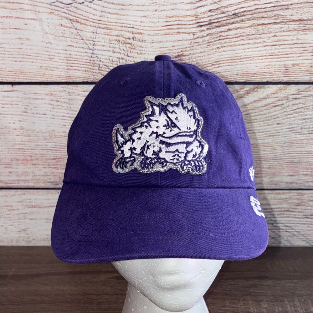Pre Owned 47 Brand Purple TCU You Girls Kids Cap